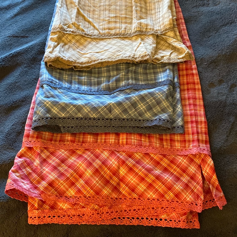 Set of 3 Faded Glory plaid skirts